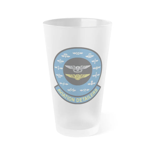 Aviation Detailers (U.S. Navy) Frosted Pint Glass 16oz-Go Mug Yourself