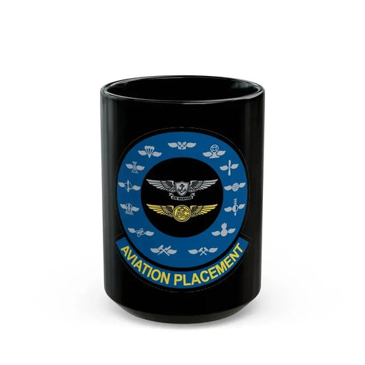 Aviation Placement (U.S. Navy) Black Coffee Mug 15oz - Go Mug Yourself