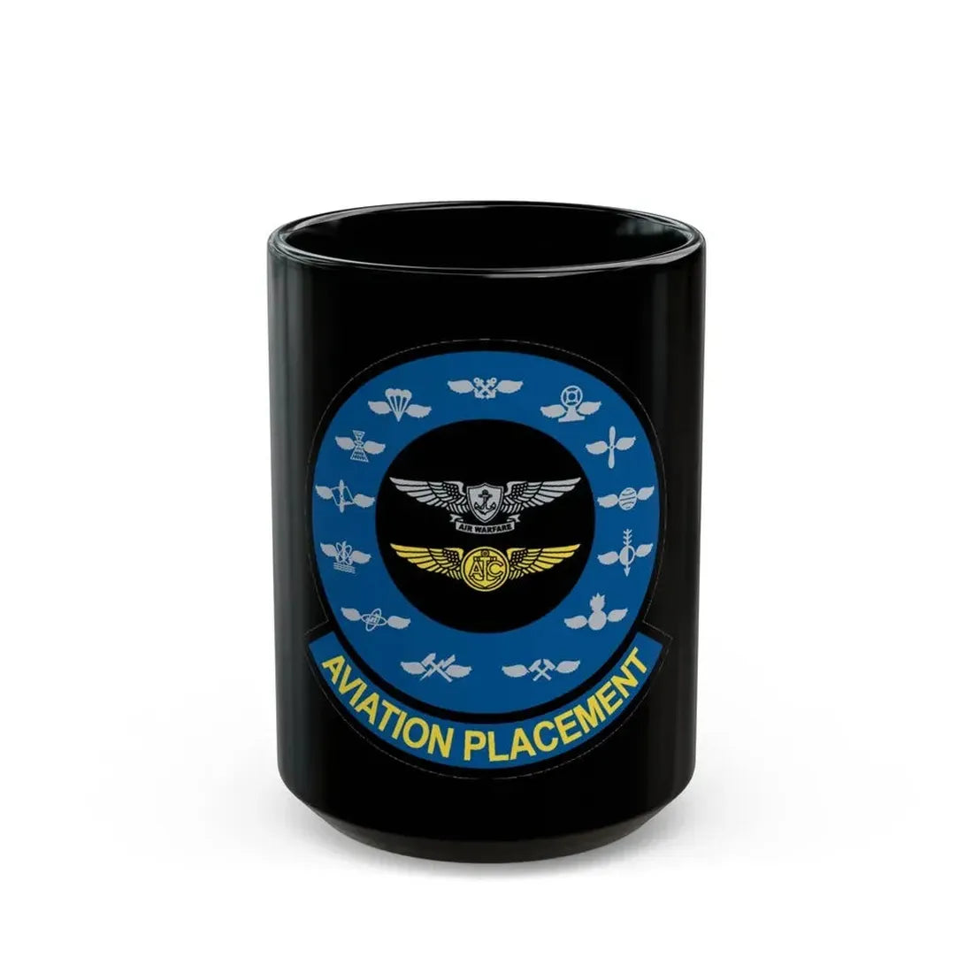 Aviation Placement (U.S. Navy) Black Coffee Mug 15oz - Go Mug Yourself