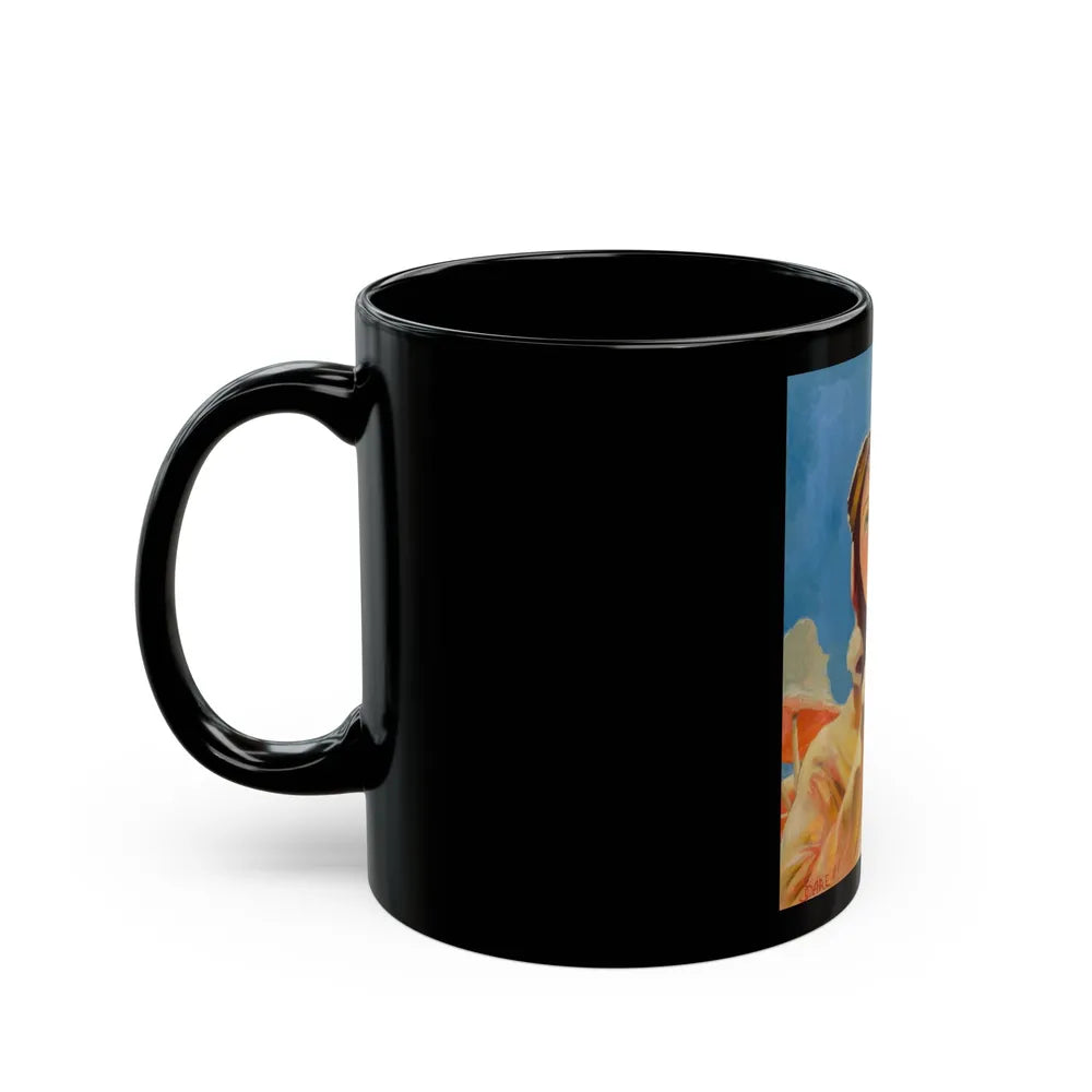 Aviator Girl - Black Coffee Mug-Go Mug Yourself