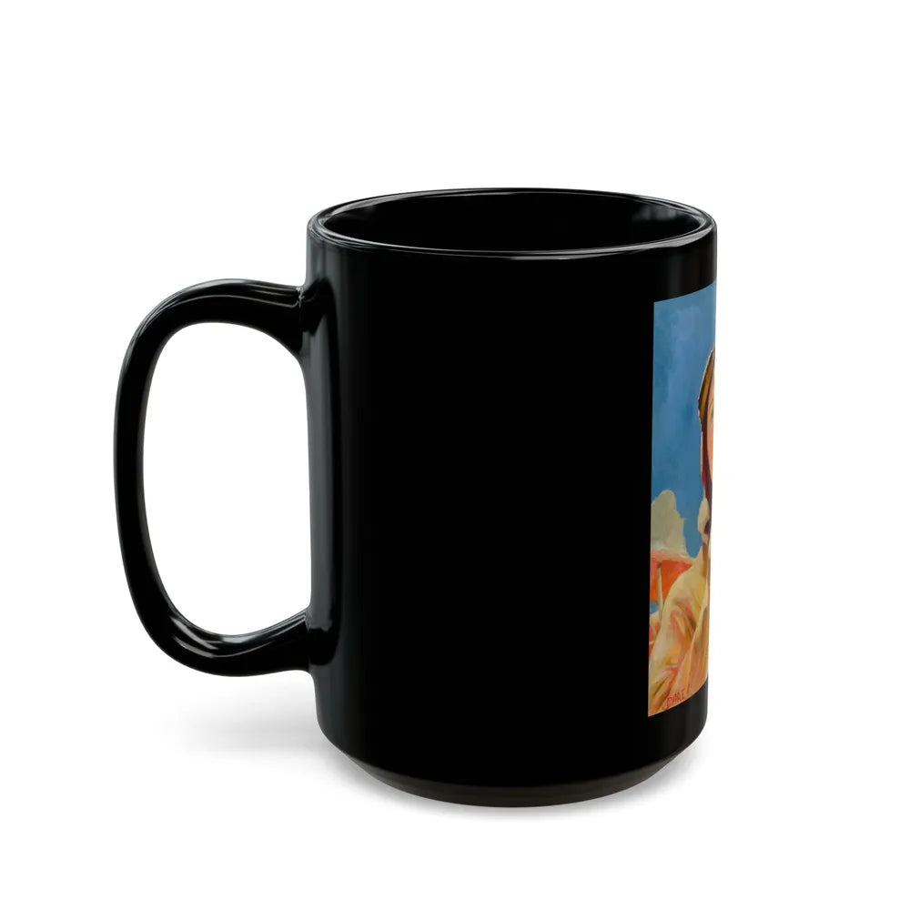 Aviator Girl - Black Coffee Mug-Go Mug Yourself