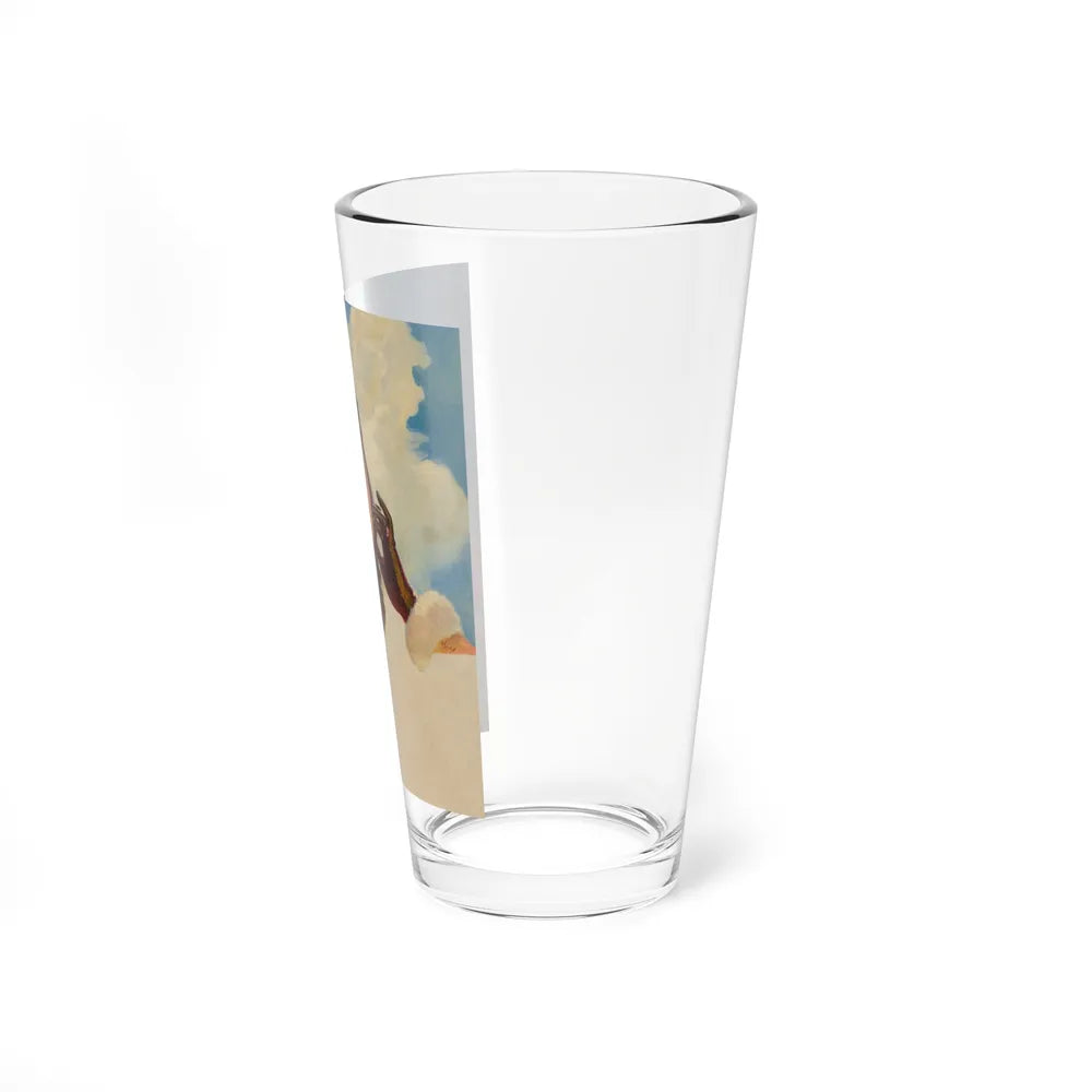 Aviator Girl (Magazine Illustration) Pint Glass 16oz-Go Mug Yourself