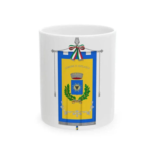 Avolasca-Gonfalone (Italy) White Coffee Mug 11oz - Go Mug Yourself