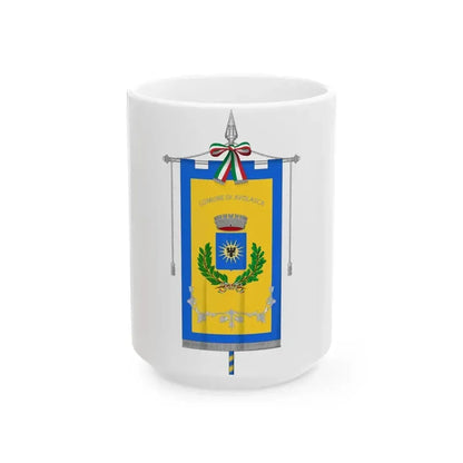 Avolasca-Gonfalone (Italy) White Coffee Mug 15oz - Go Mug Yourself