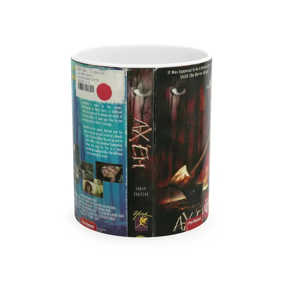 AX EM (VHS COVER) - White Coffee Mug 11oz - Go Mug Yourself
