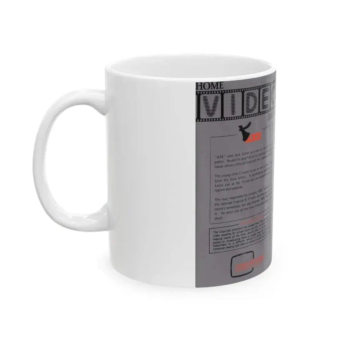 AXE (VHS COVER) - White Coffee Mug - Go Mug Yourself
