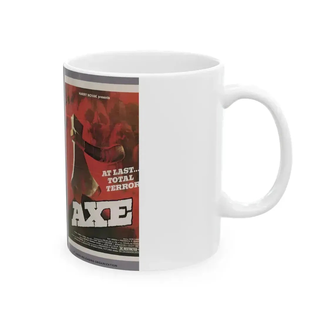 AXE (VHS COVER) - White Coffee Mug - Go Mug Yourself