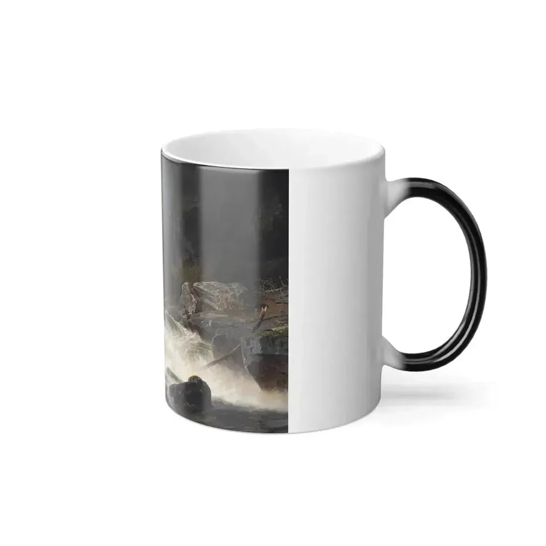 Axel Willhelm Nordgren (1828-1888) An eagle at a mountain torrent - Oil on Canvas 1860 - Color Changing Mug 11oz - Go Mug Yourself