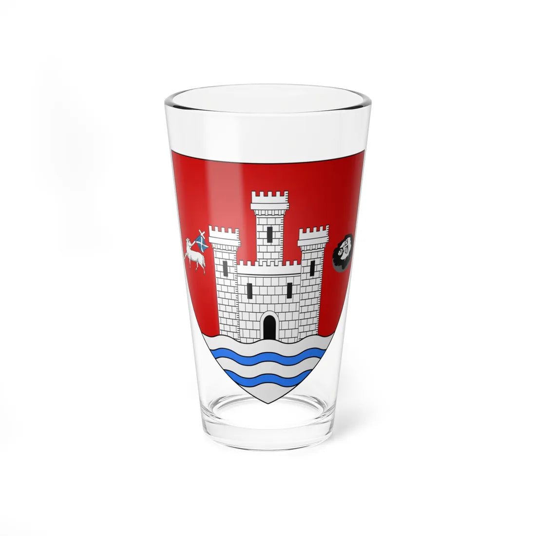 Ayr Coat of Arms (Scotland) (Coat of Arms) Pint Glass 16oz - Go Mug Yourself