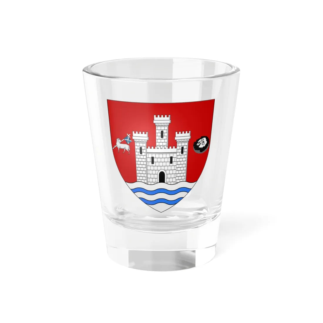Ayr Coat of Arms (Scotland) (Coat of Arms) Shot Glass 1.5oz 1.5oz - Go Mug Yourself