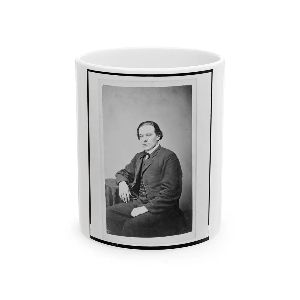 Aze Klein, Three-Quarter Length Portrait, Seated, Facing Slightly Left (U.S. Civil War) White Coffee Mug-11oz-Go Mug Yourself