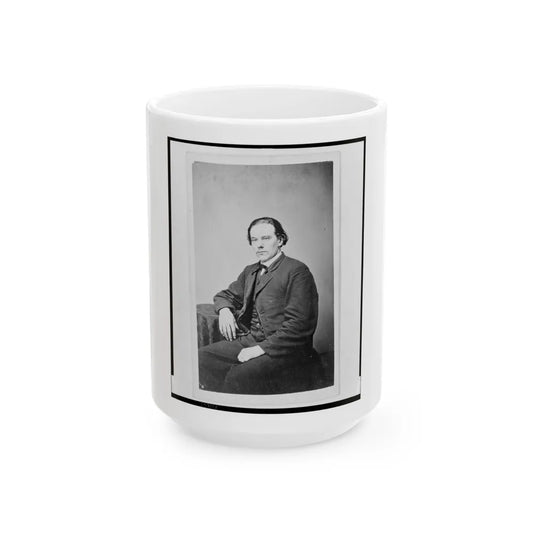 Aze Klein, Three-Quarter Length Portrait, Seated, Facing Slightly Left (U.S. Civil War) White Coffee Mug-15oz-Go Mug Yourself