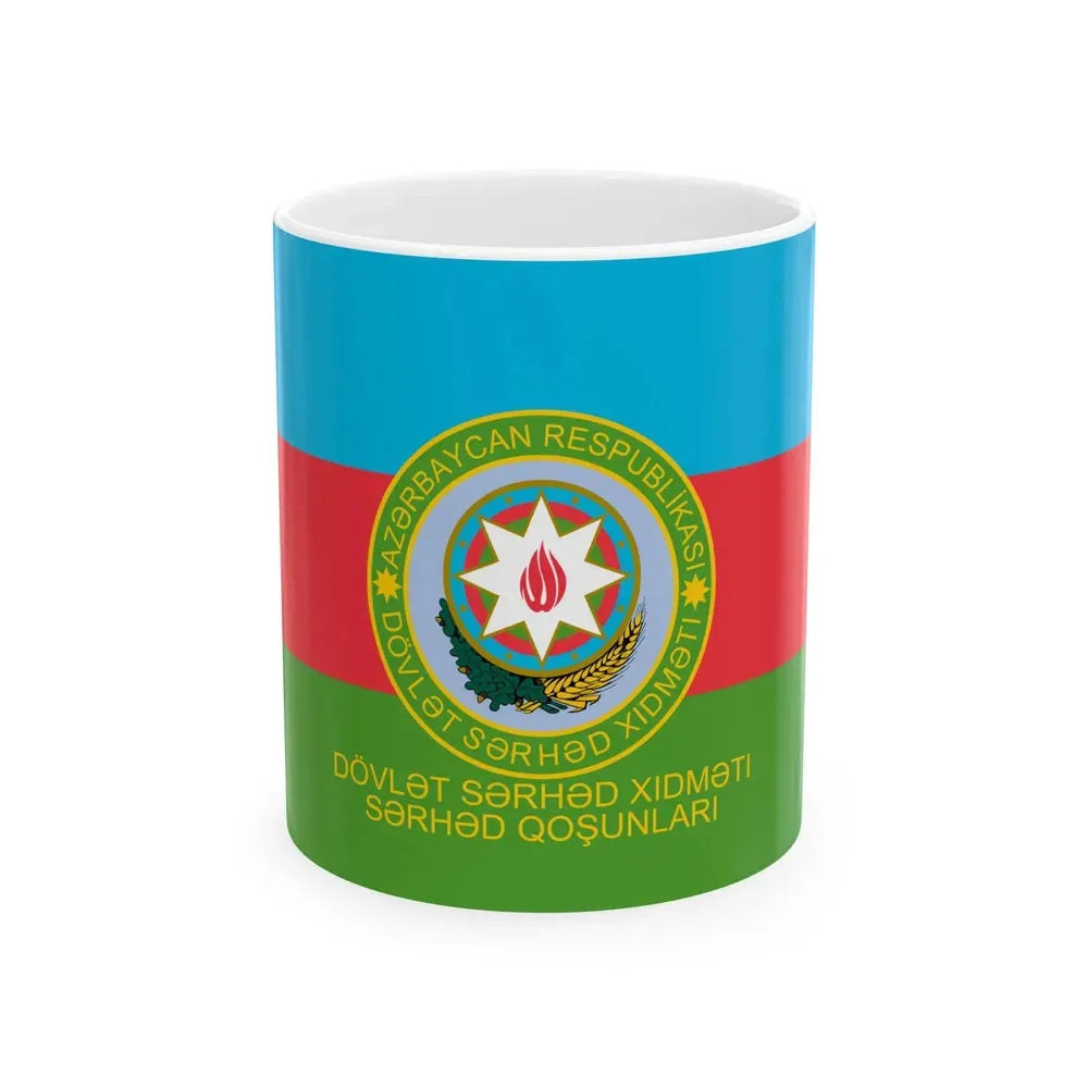 Azerbaijan Border Guards Standard Reverse (Azerbaijan) White Coffee Mug 11oz - Go Mug Yourself