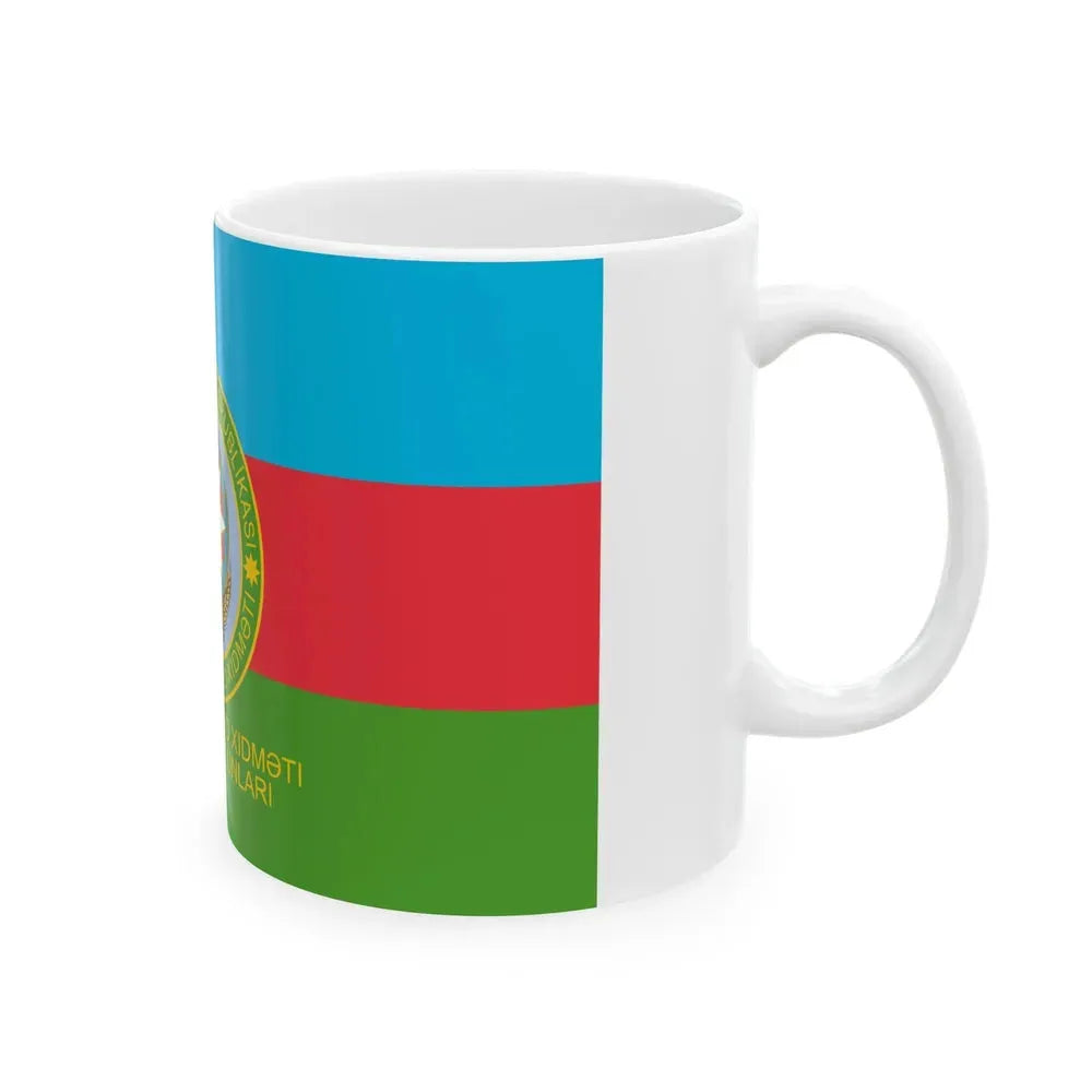 Azerbaijan Border Guards Standard Reverse (Azerbaijan) White Coffee Mug - Go Mug Yourself