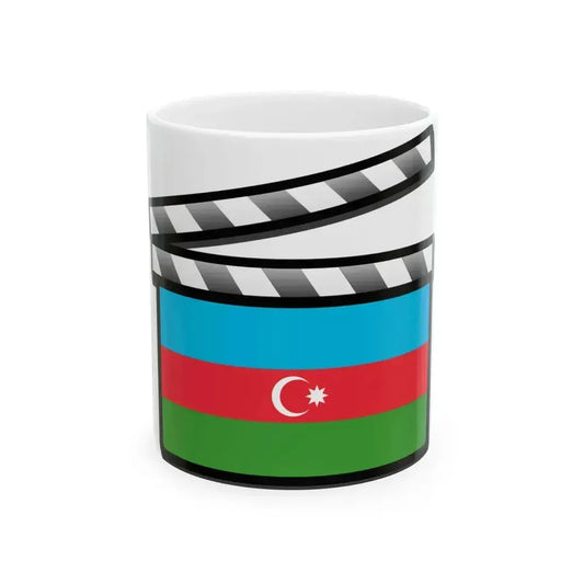 Azerbaijan film clapperboard (Azerbaijan) White Coffee Mug 11oz - Go Mug Yourself