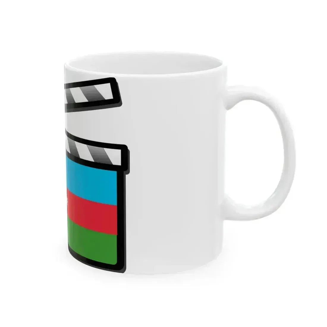 Azerbaijan film clapperboard (Azerbaijan) White Coffee Mug - Go Mug Yourself