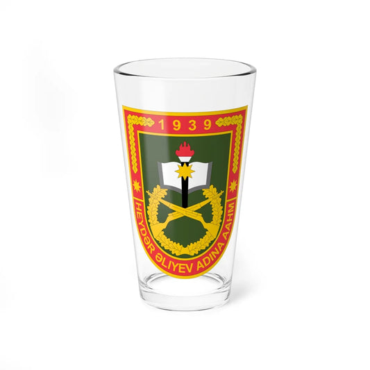 Azerbaijan Higher Military Academy badge (Azerbaijan) (Coat of Arms) Pint Glass 16oz 16oz - Go Mug Yourself