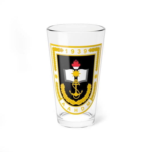 Azerbaijan Higher Naval Academy badge (Azerbaijan) (Coat of Arms) Pint Glass 16oz 16oz - Go Mug Yourself