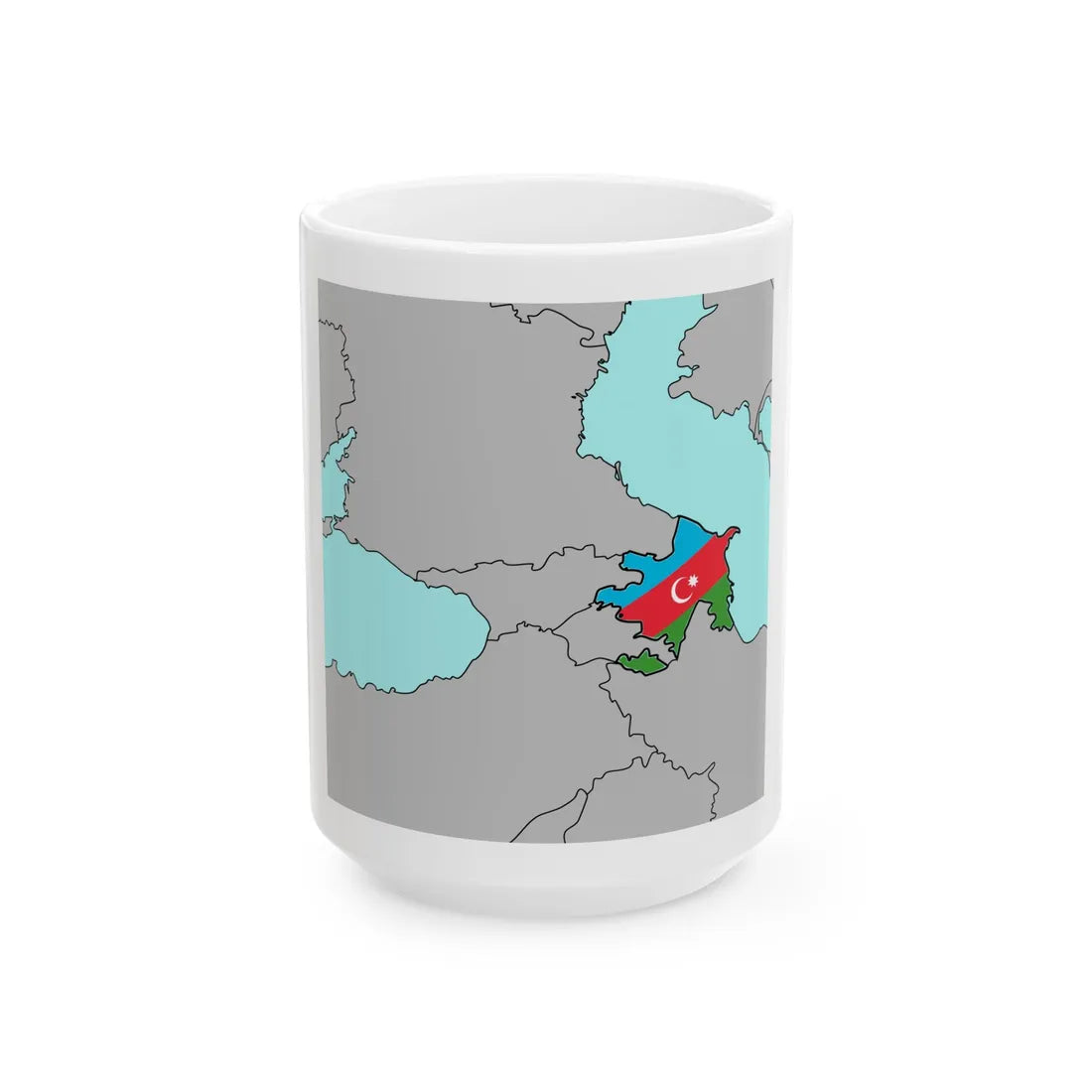 Azerbaijan in the Caucasus (Azerbaijan) White Coffee Mug 15oz - Go Mug Yourself