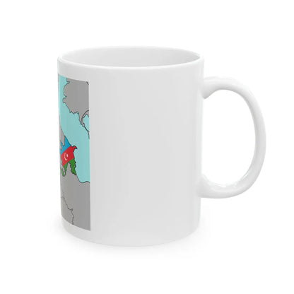 Azerbaijan in the Caucasus (Azerbaijan) White Coffee Mug - Go Mug Yourself