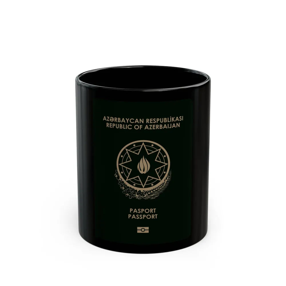 Azerbaijan Passport - Black Coffee Mug-11oz-Go Mug Yourself