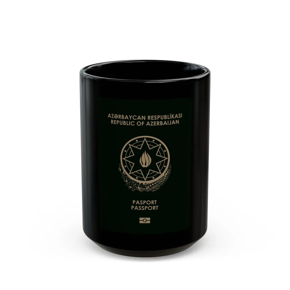 Azerbaijan Passport - Black Coffee Mug-15oz-Go Mug Yourself