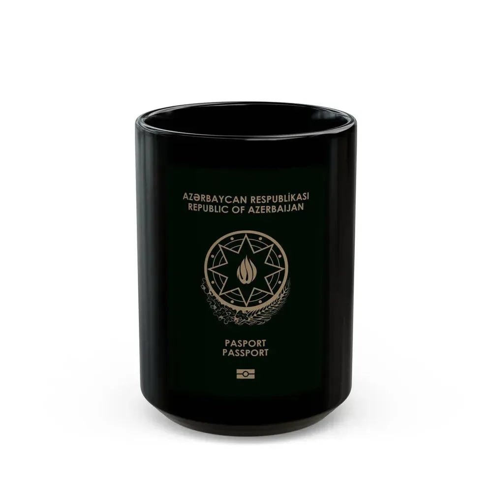 Azerbaijan Passport - Black Coffee Mug 15oz - Go Mug Yourself