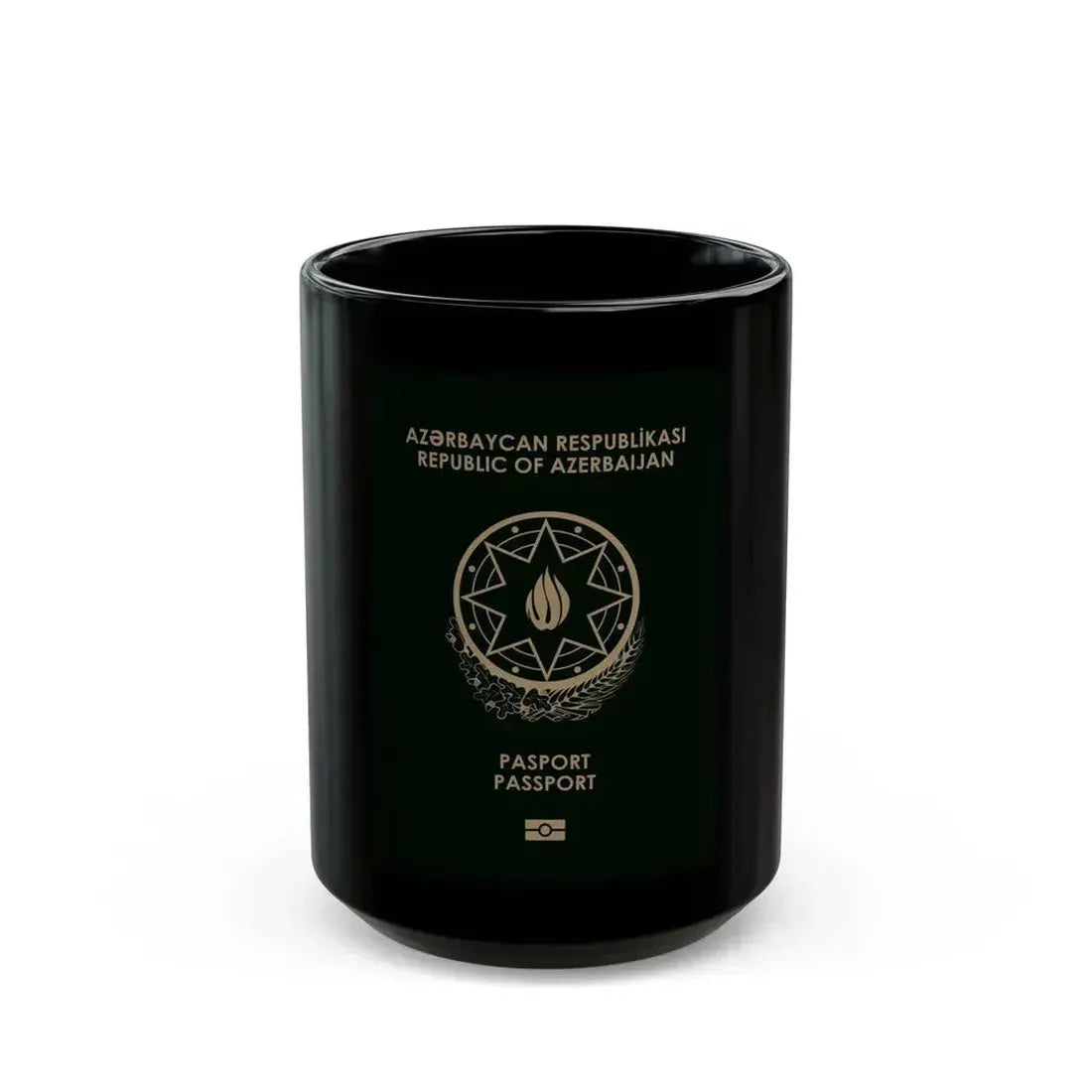 Azerbaijan Passport - Black Coffee Mug 15oz - Go Mug Yourself