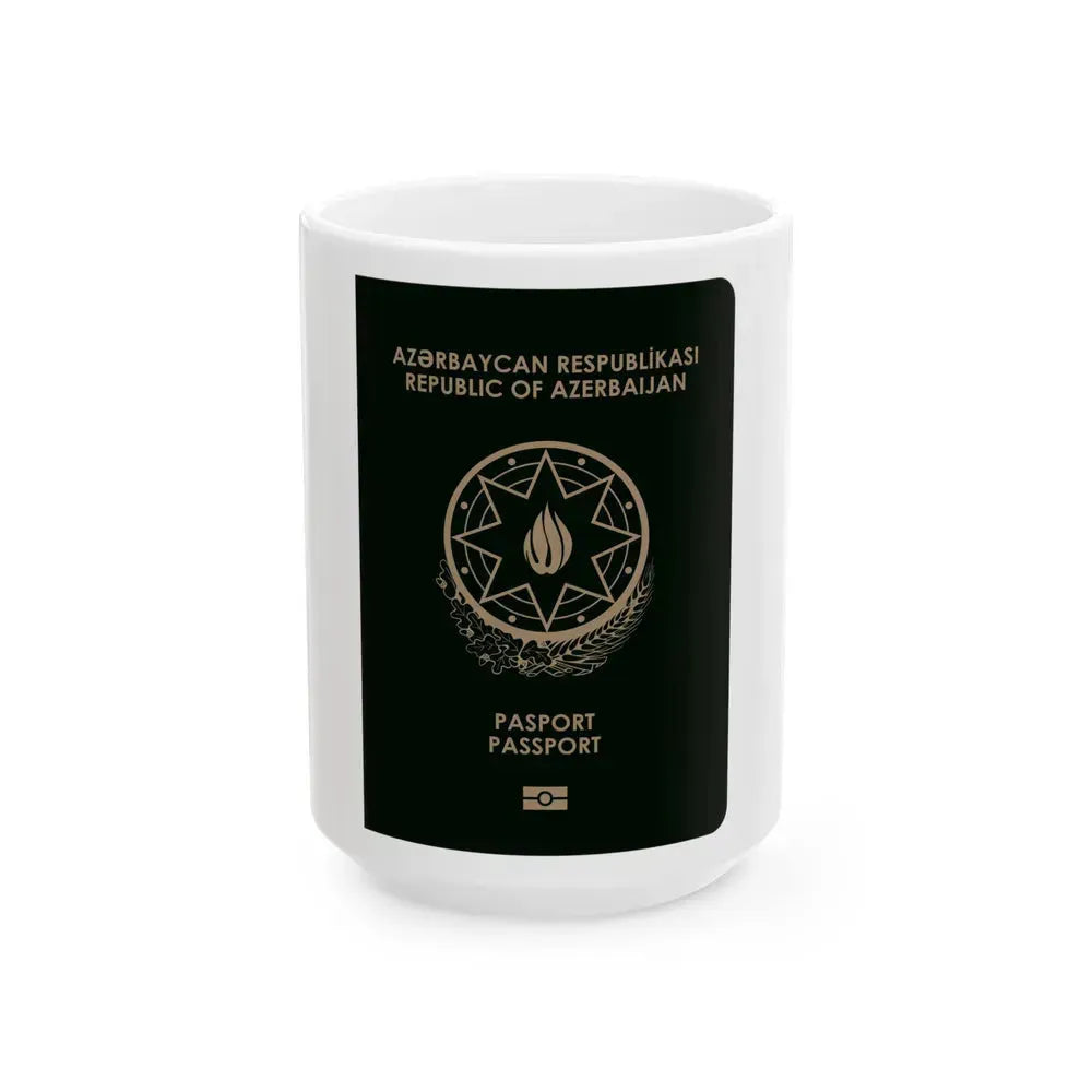 Azerbaijan Passport - White Coffee Mug 15oz - Go Mug Yourself
