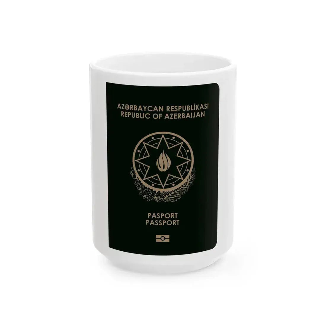 Azerbaijan Passport - White Coffee Mug 15oz - Go Mug Yourself
