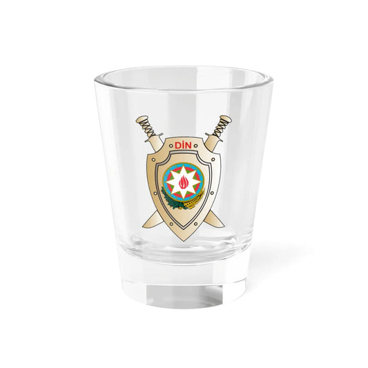 Azərbaycan Respublikasının Daxili İşlər Nazirliyi logo (Azerbaijan) (Coat of Arms) Shot Glass 1.5oz 1.5oz - Go Mug Yourself