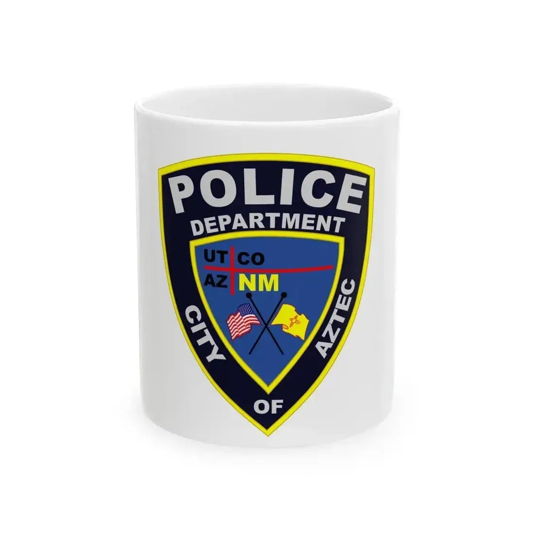 Aztec New Mexico Police Department - White Coffee Mug 11oz - Go Mug Yourself