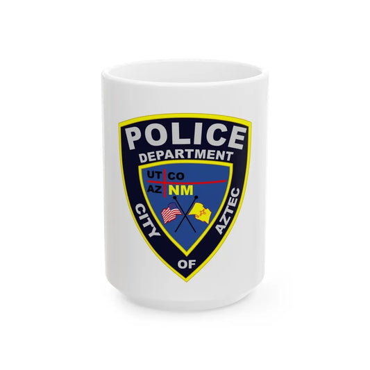 Aztec New Mexico Police Department - White Coffee Mug-15oz-Go Mug Yourself