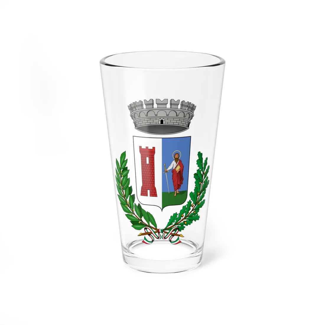 Azzano San Paolo-Stemma (Italy) (Coat of Arms) Pint Glass 16oz 16oz - Go Mug Yourself