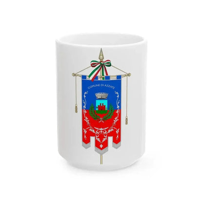 Azzate-Gonfalone (Italy) White Coffee Mug 15oz - Go Mug Yourself