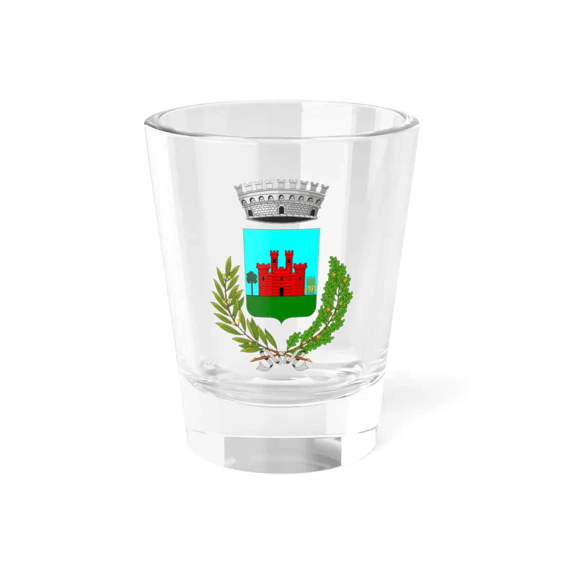 Azzate-Stemma (Italy) (Coat of Arms) Shot Glass 1.5oz 1.5oz - Go Mug Yourself