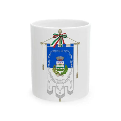 Azzio-Gonfalone (Italy) White Coffee Mug 11oz - Go Mug Yourself