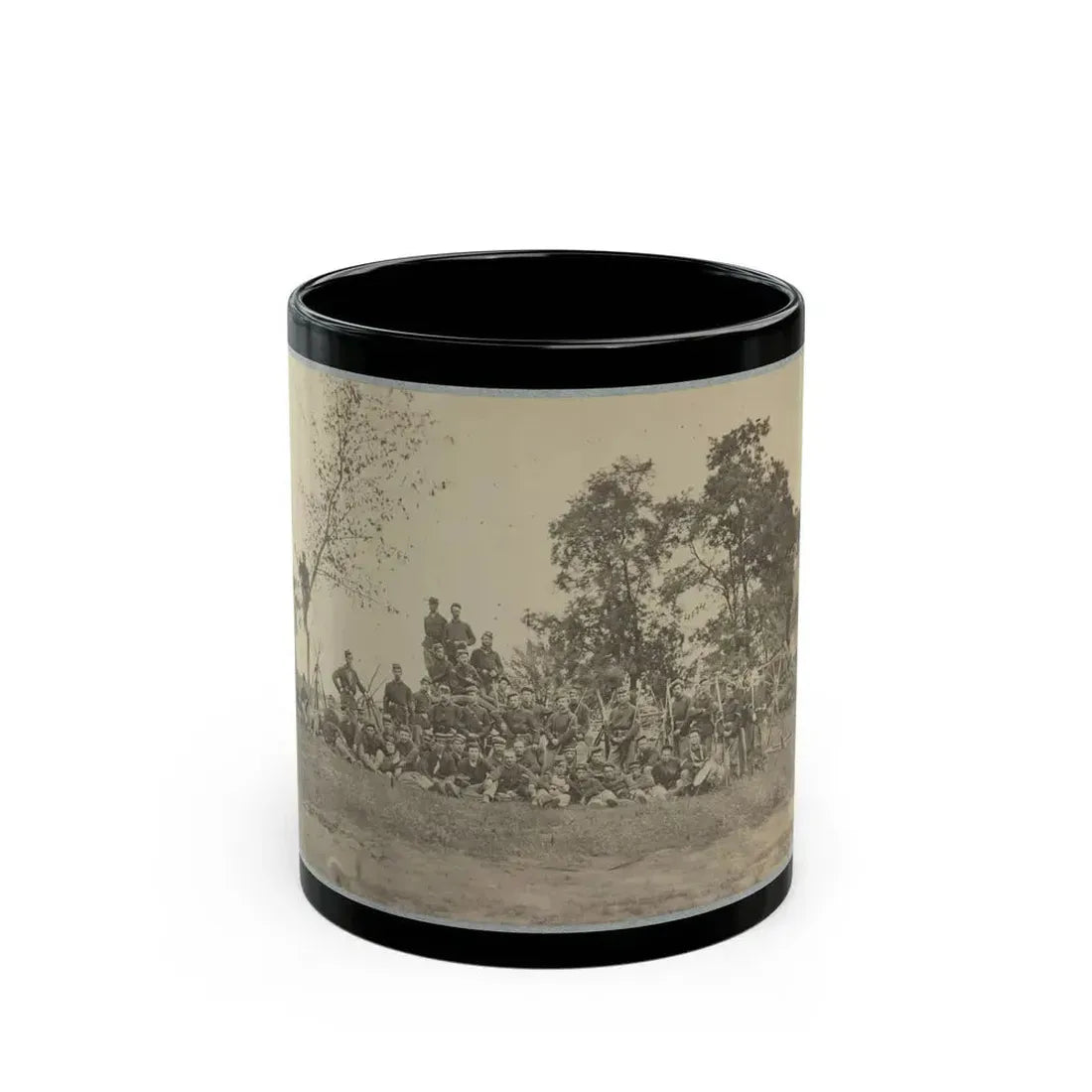 B Company, 22d New York State Militia Near Harpers Ferry, Va., 1861 I.E.1862 (U.S. Civil War) Black Coffee Mug 11oz - Go Mug Yourself