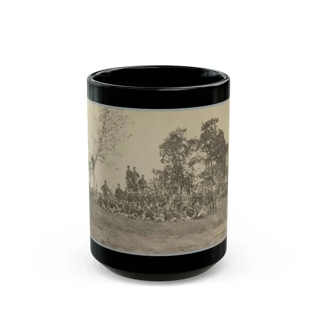 B Company, 22d New York State Militia Near Harpers Ferry, Va., 1861 I.E.1862 (U.S. Civil War) Black Coffee Mug 15oz - Go Mug Yourself