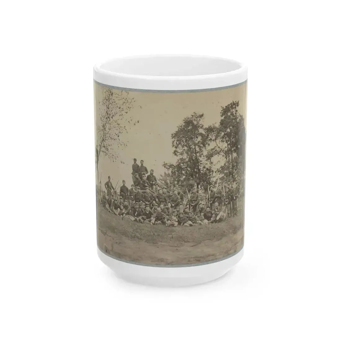 B Company, 22d New York State Militia Near Harpers Ferry, Va., 1861 I.E.1862 (U.S. Civil War) White Coffee Mug 15oz - Go Mug Yourself
