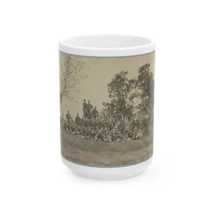 B Company, 22d New York State Militia Near Harpers Ferry, Va., 1861 I.E.1862 (U.S. Civil War) White Coffee Mug 15oz - Go Mug Yourself