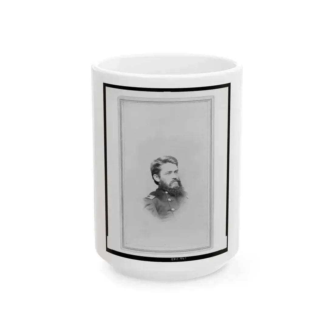 B. F. Sceva, Lt. Col., 10th N.Y. Cavalry Regiment, Head-And-Shoulders Portrait, Facing Right (U.S. Civil War) White Coffee Mug 15oz - Go Mug Yourself