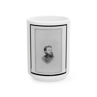 B. F. Sceva, Lt. Col., 10th N.Y. Cavalry Regiment, Head-And-Shoulders Portrait, Facing Right (U.S. Civil War) White Coffee Mug 15oz - Go Mug Yourself