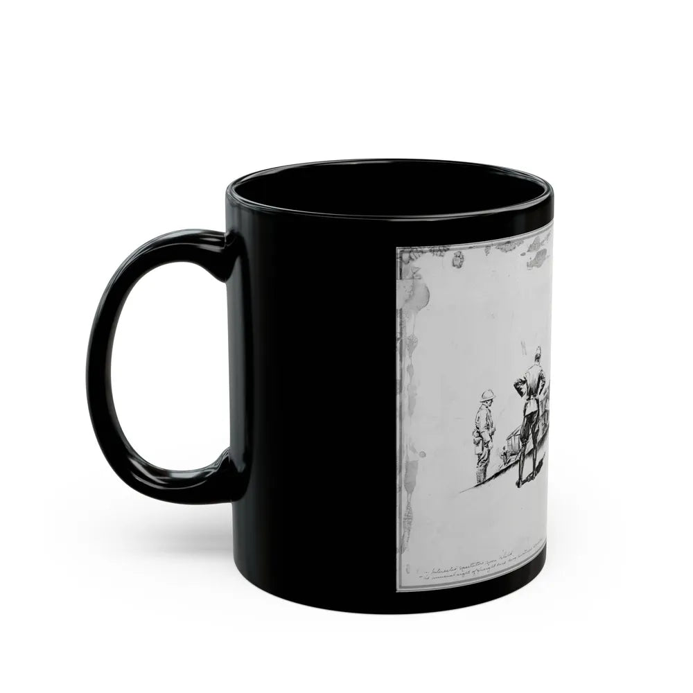 De Alton Valentine Illustration - Black Coffee Mug-Go Mug Yourself