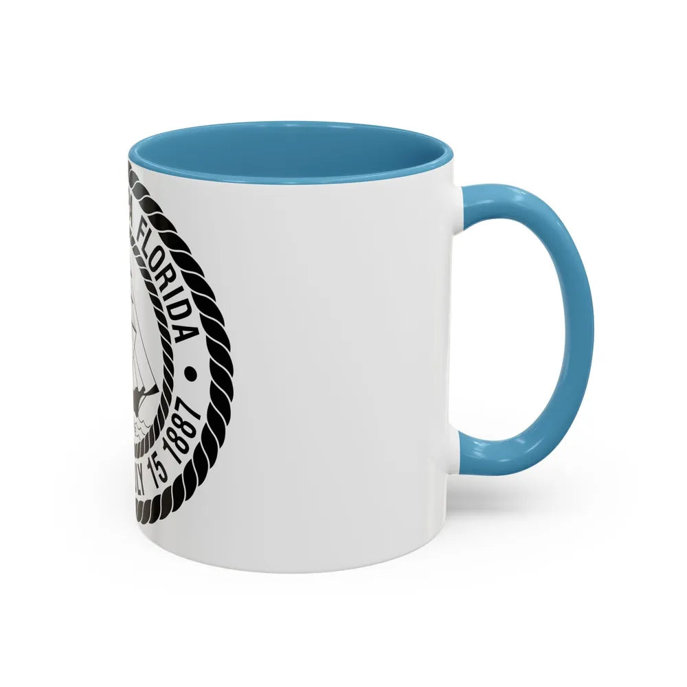 Seal of Tampa Florida - Accent Coffee Mug-Go Mug Yourself