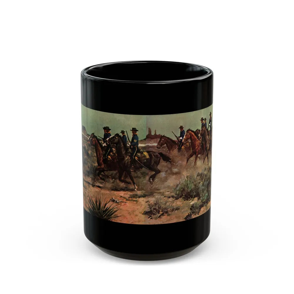 Duty, Collier's, November 22, 1952, Illustration by Donald Teague as Edwin Dawes - Black Coffee Mug-15oz-Go Mug Yourself