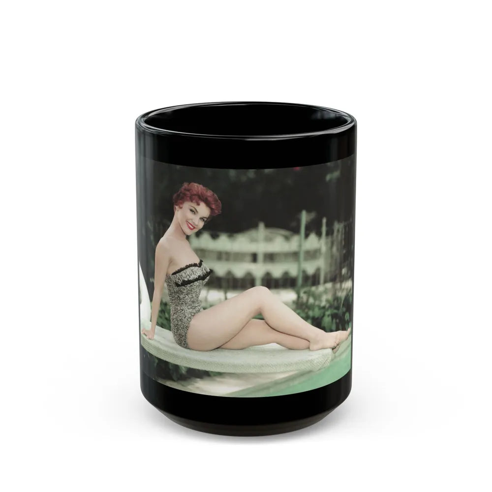 Debra Paget #370 2 (Vintage Female Icon) Black Coffee Mug-15oz-Go Mug Yourself