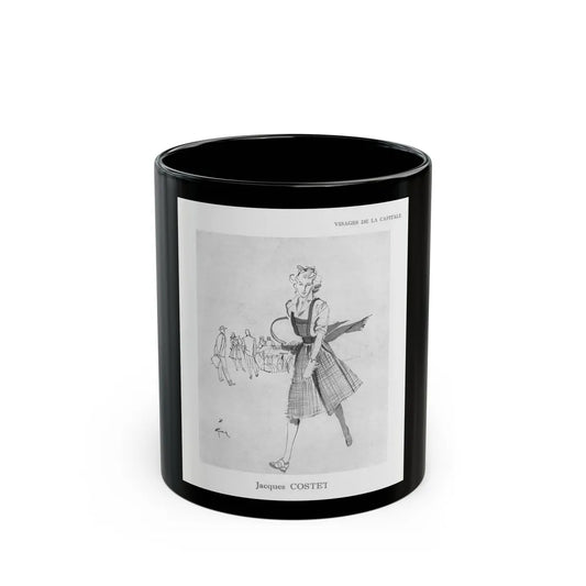 From the Jaye Oliver Archives, Jacques Costet, 1945 - Black Coffee Mug-11oz-Go Mug Yourself