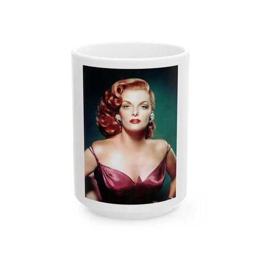 Jane Russell #236 (Vintage Female Icon) White Coffee Mug-15oz-Go Mug Yourself