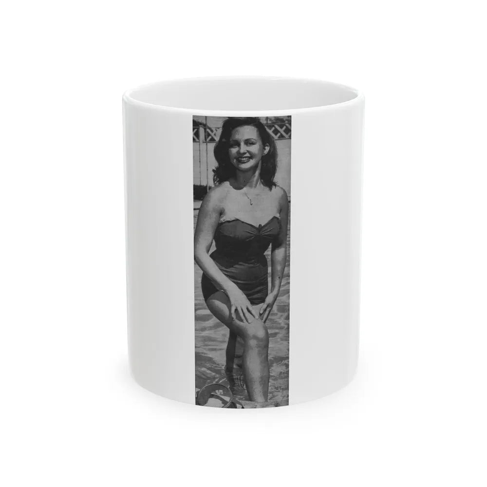 Greta Thyssen #07 - American Beauties Mag. '53 - 1 B&W Photo (Vintage Female Icon) White Coffee Mug-11oz-Go Mug Yourself